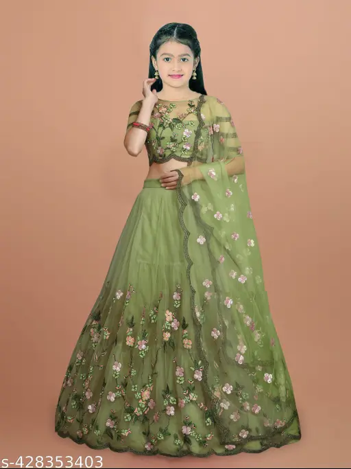 Agile Classy Kids Girls Lehanga Cholis
